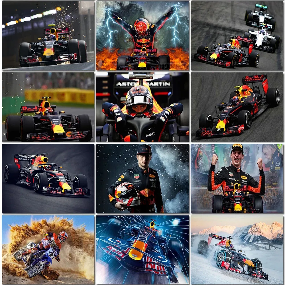

Full Drill 5D Diy Diamond Painting Max Racing Get Away Rhinestones Embroidery F1 Mosaic Cross Stitch Anniversary Home Decor