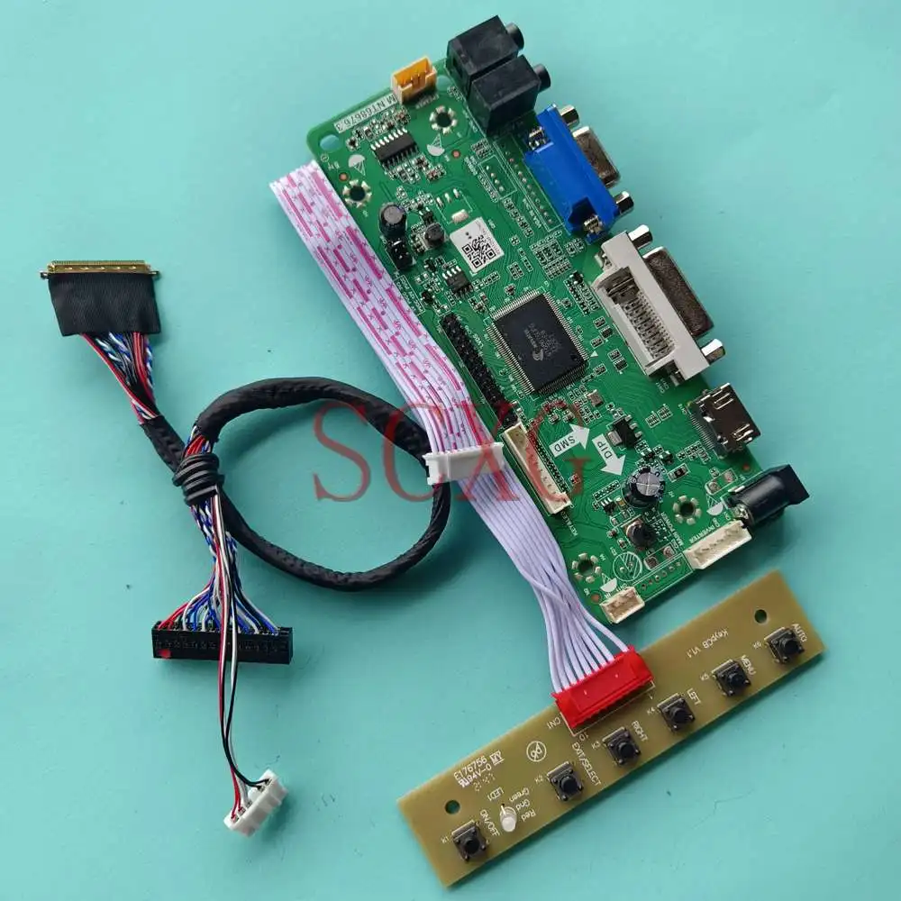 

DIY Kit Fit B156XTT01.0 VGA DVI HDMI-Compatible Notebook 1366*768 60Hz 40 Pins LVDS 15.6" LED LCD Screen Controller Board