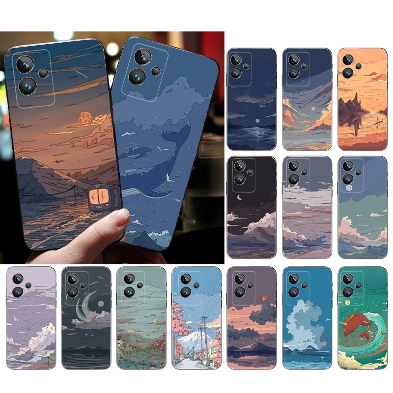

Scenery Sky Moon Landscape Phone Case for OPPO Realme 10 Pro Plus 9 8 7 6 Pro 6i GT 2 Pro X2 Pro C21Y C11 X3 SuperZoom GT Master