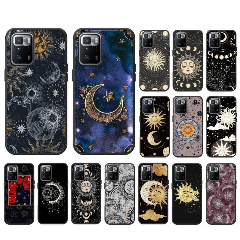 

Phone Case For Xiaomi Redmi Note 12 Pro 11S 11 10 Pro 9Pro Note9 10S Redmi 10 9C Magic Sun Moon Witches Moon Tarot Case
