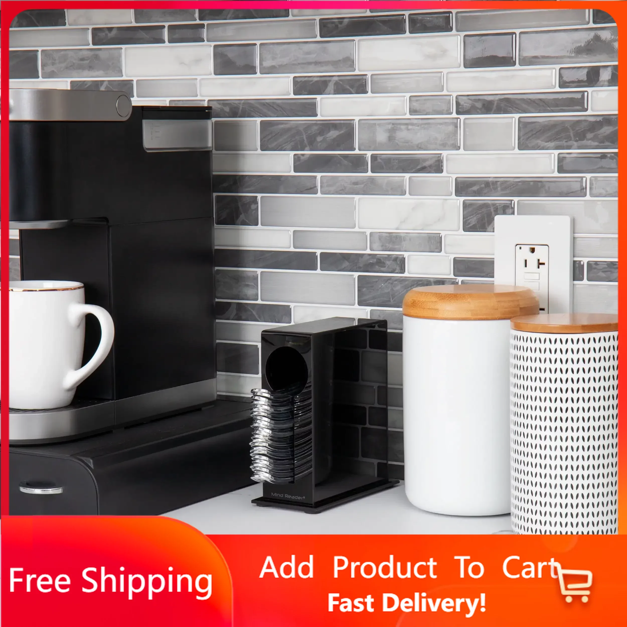 

Utensil Dispenser, 24pc. Capacity, Cutlery Storage, Countertop Organizer, Kitchen and Breakroom, Set of 2, 5.5"L x 2.75"W x 6"H