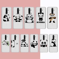 cute animal panda phone case for samsung a51 a52 a71 a12 for redmi 7 9 9a for huawei honor8x 10i clear case