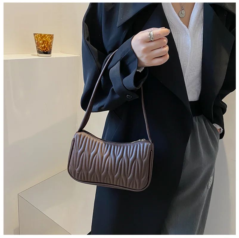 Fashion Women Handbag PU Leather Shoulder Bags Female Casual Solid Color Messenger Bag for Women Luxury New Underarm Bag