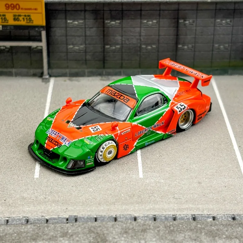 INNO 1/64 LBWK Mazda RX7 (FD3S)LB-SUPER SILHOUETTE Игрушечный автомобиль из сплава литая под давлением
