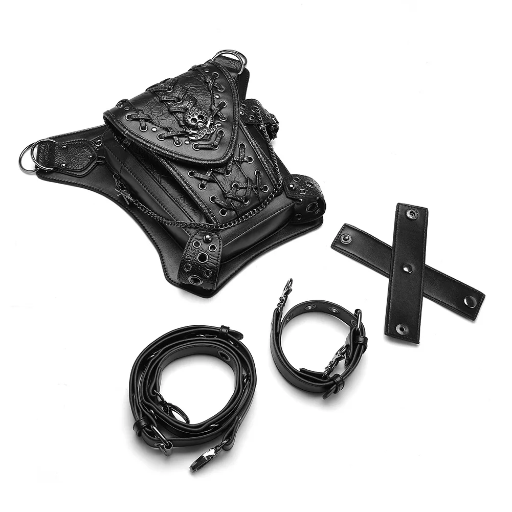 

Women Bag Steampunk Chain Motorcycle Bag Shoulder Bags Messenger Bag Travel Waist Bag Men Fanny Pack Belt Bag Leg Bag Bum Bag