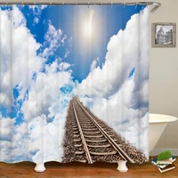 bathroom shower curtain natural sky landscape 3d printing shower curtain polyester waterproof printing home decoration curtain