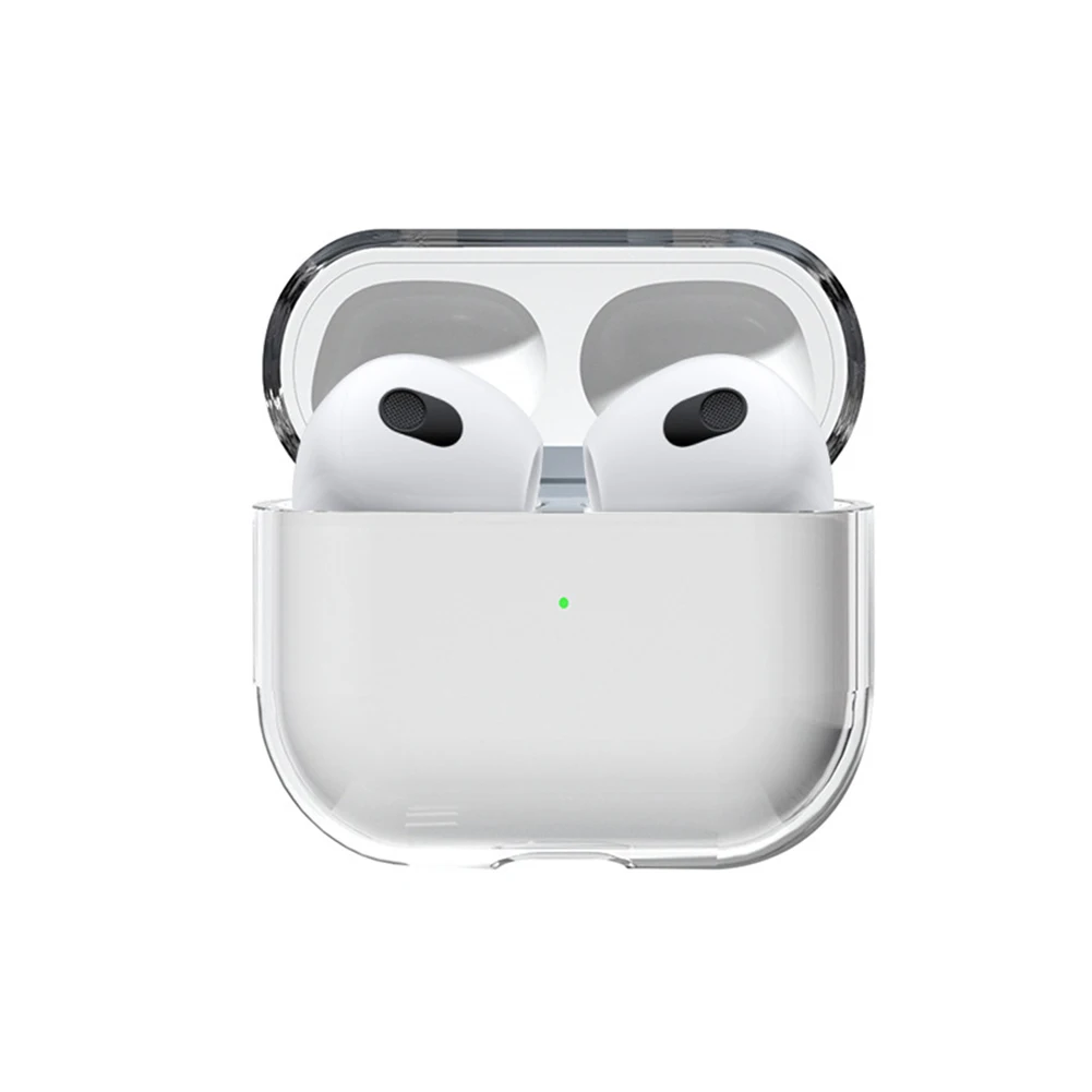 

Прозрачный чехол для беспроводных наушников Apple AirPods 3, защитный чехол для наушников, Очищаемый защитный чехол для гарнитуры, аксессуар