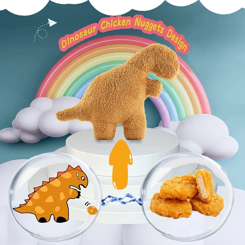 

Chicken Nugget Dinosaur Series Triceratops T-Rex Plush Toy
