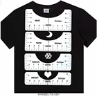 Линейка для выравнивания футболки, 4 шт.компл., для руководства, линейка для измерения футболки с таблицей размеров, ручная работа, чертежный инструмент