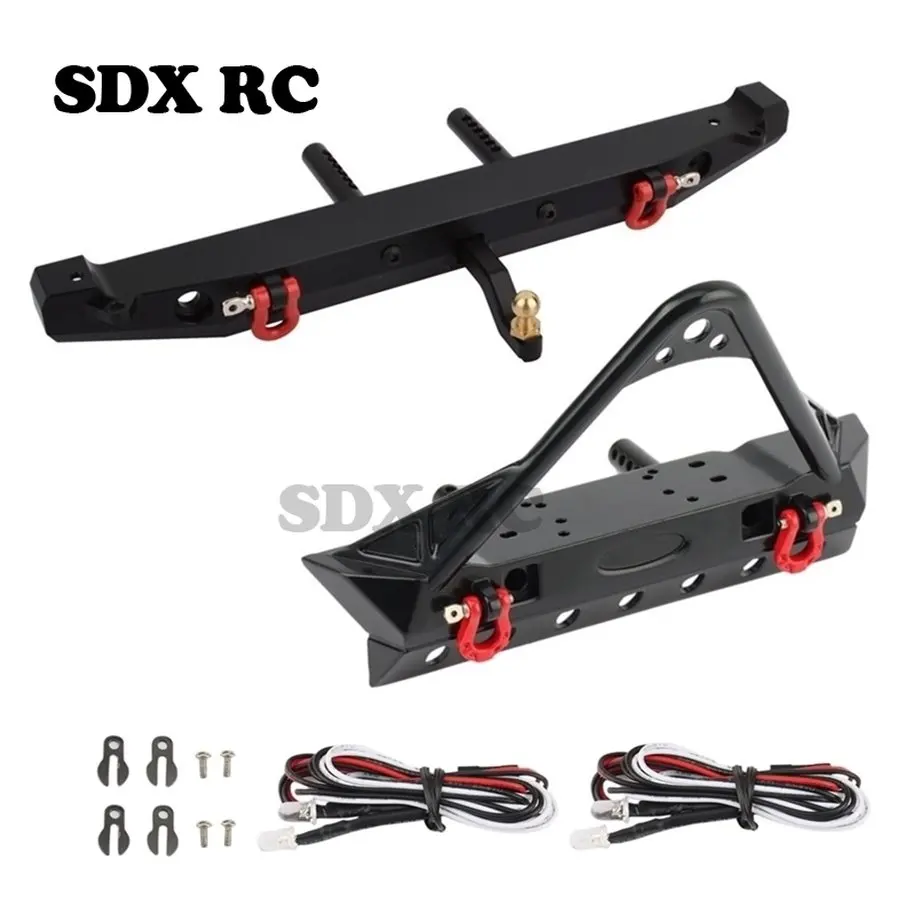 

Metal Front and Rear Bumper with Lights for Axial SCX10 90046 SCX10 III AXI03007 TRX4 1/10 RC Crawler Car Upgrade Parts