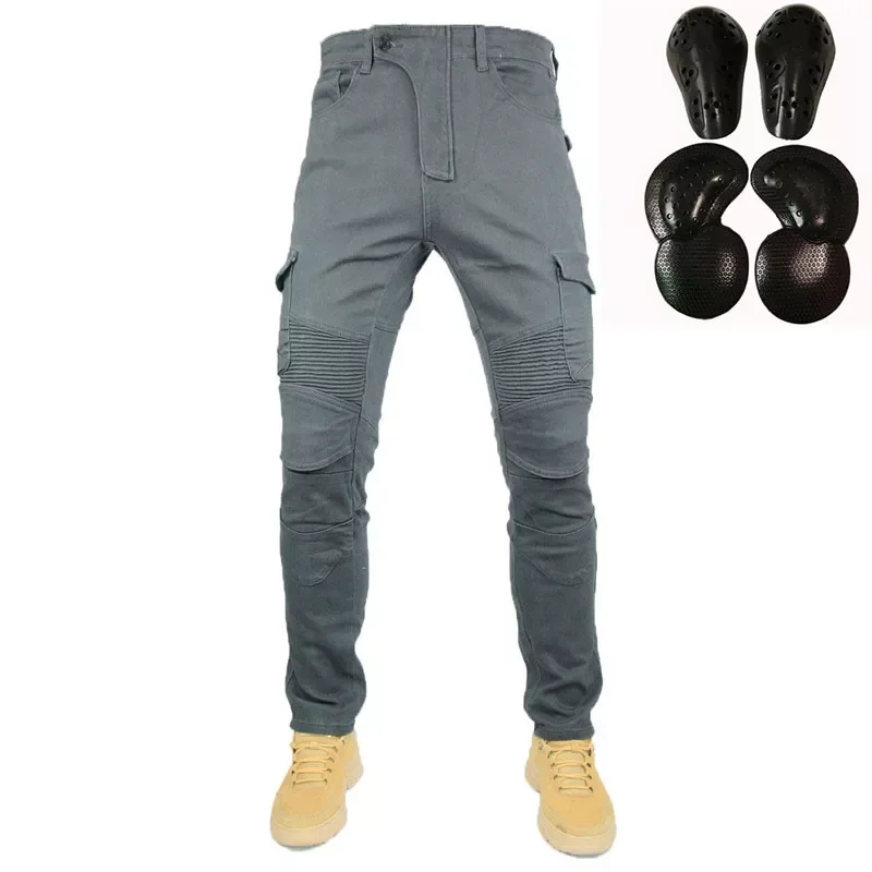 

UG06 Motorcycle Riding Jeans With Armor Knee Hip Pads Motocross Racing Pants Motorbike Cycling Trousers Armor Protective Pants