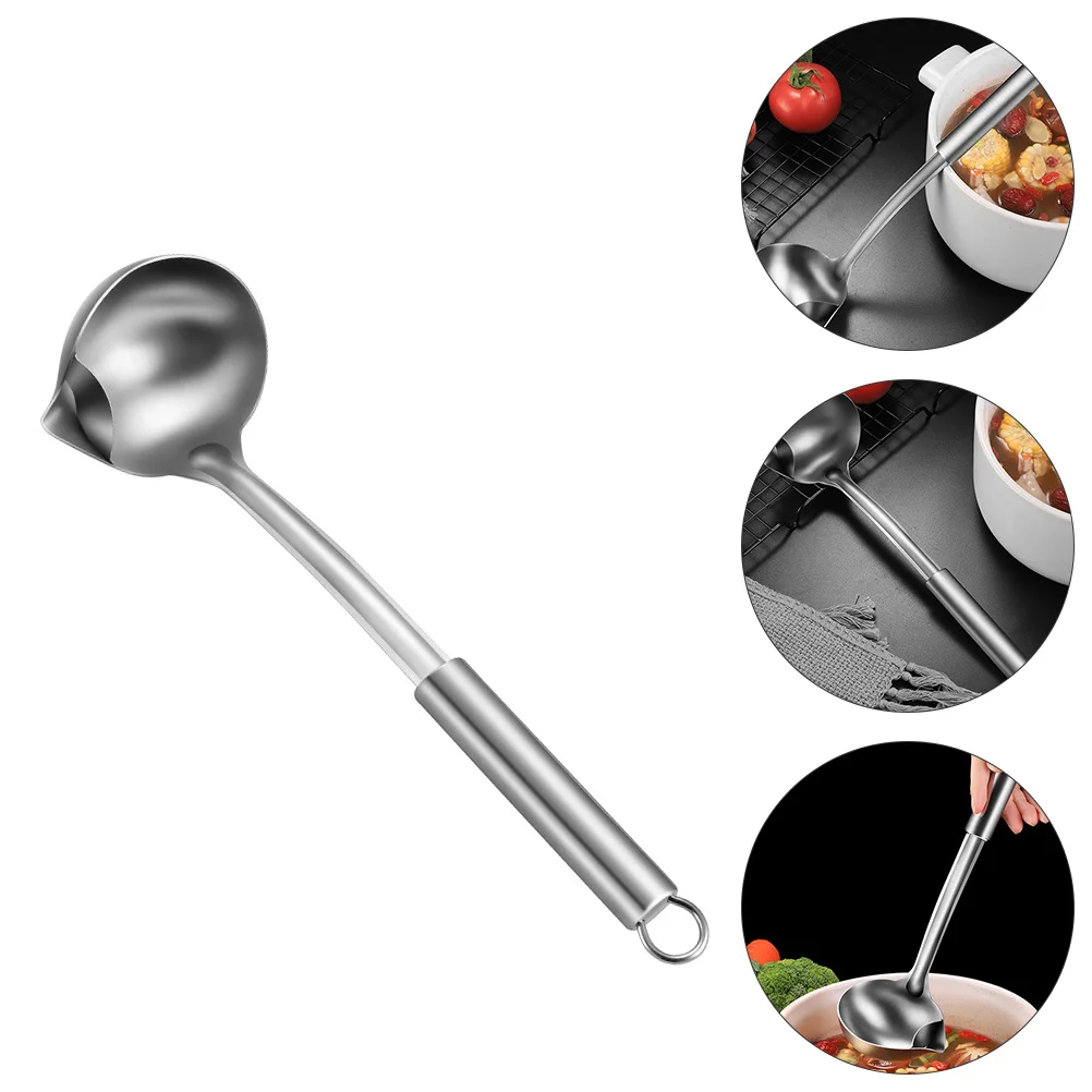 

Spoon Ladle Separator Soup Oil Fat Skimmer Gravy Stainless Steel Scoop Kitchen Spoons Cooking Grease Colander Filter Hot Pot