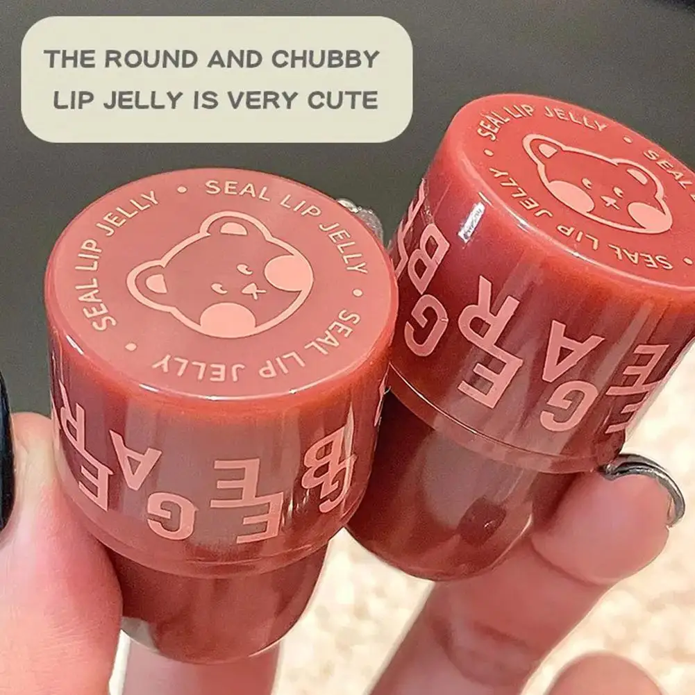 

Bear Seal Mirror Lipsticks Lip Gloss Waterproof Lasting Moisturizing No Fading Jelly Lip Glaze Makeup for Women Korean Cosmetics