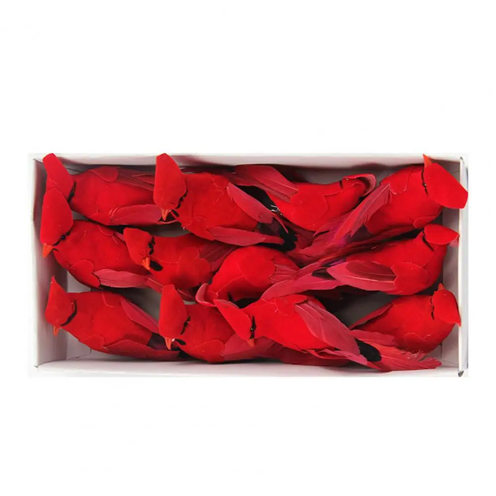 

Wonderful Imitation Bird Fine Workmanship Exquisite Details Lovely Fake Red Bird Widely Used Artificial Bird for Home