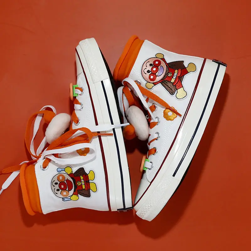 

Холщовые туфли baikinman Anpanman, повседневные кроссовки, высокие спортивные туфли для студентов, женская обувь