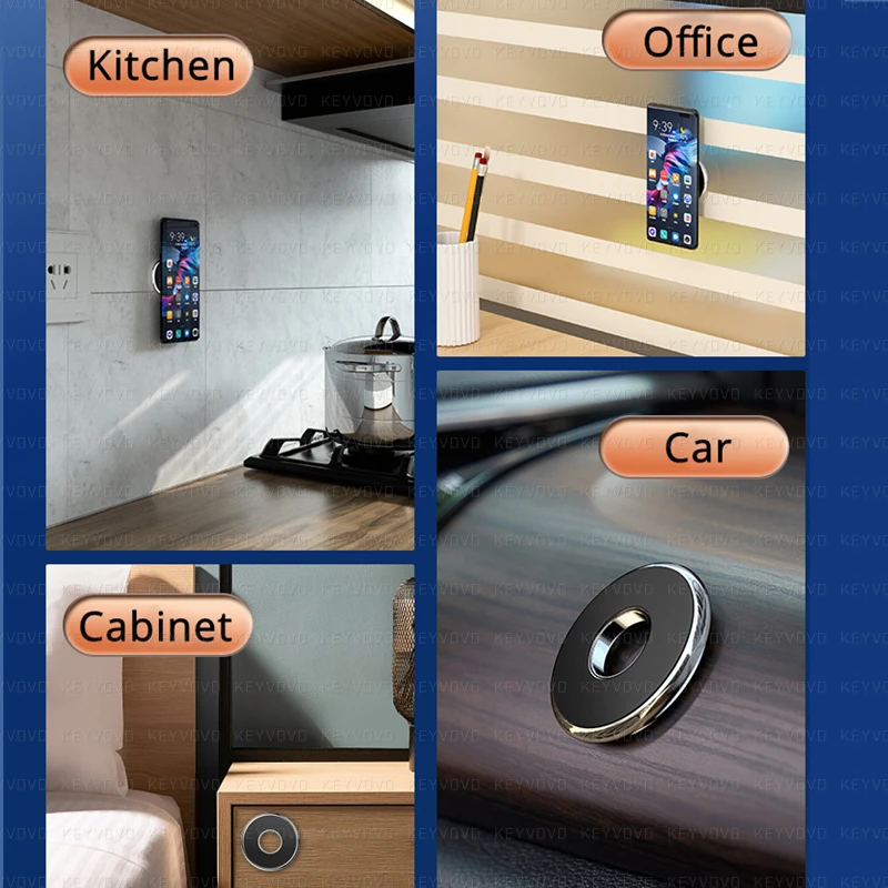 metal magnetic car phone holder in car stand magnet cellphone bracket round holder for iphone 12 pro samsung huawei xiaomi new free global shipping