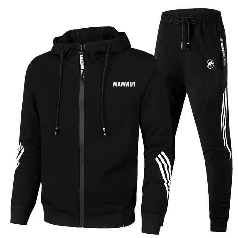 2023 Spring And Autumn Men's Suit Hoodie Top + Pants Zipper Sweatshirt Casual Men's Sportswear Set