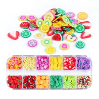 mix fruit polymer clay epoxy resin filling silicone mold filler for resin art decoration cherry bunny soft pottery slices flakes