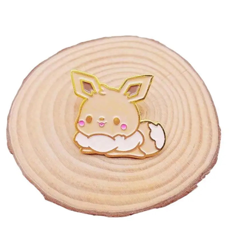 New In 6Style Pokemon Kawaii Cute Brooch Classic Anime Figure Eevee Vaporeon Espeon Decoration Bag Goods Children's Gifts images - 6