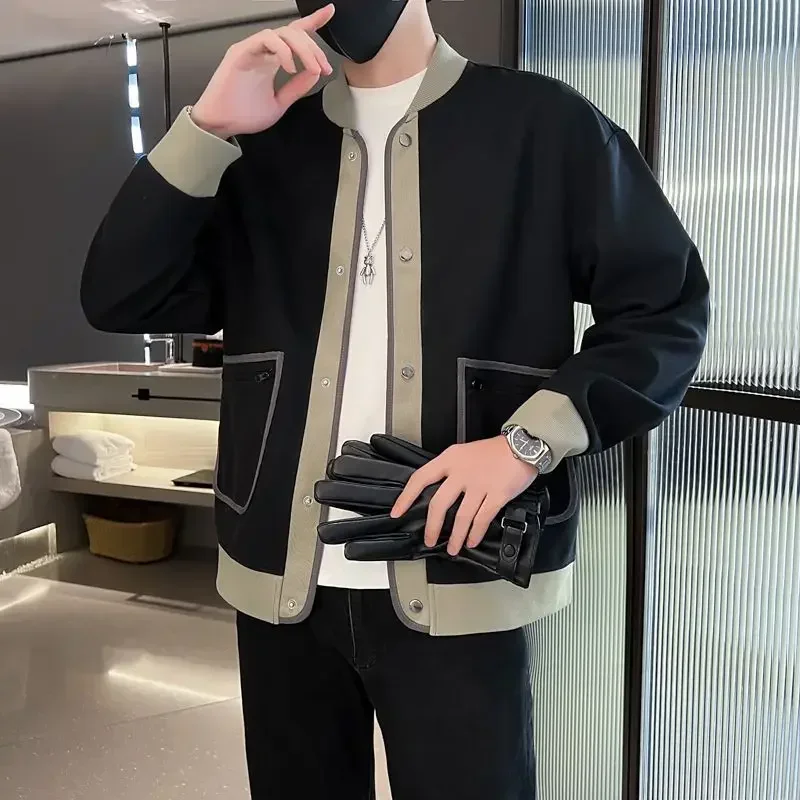 Мужское пальто весенне-осенняя винтажная бейсбольная куртка для мужчин Y2k