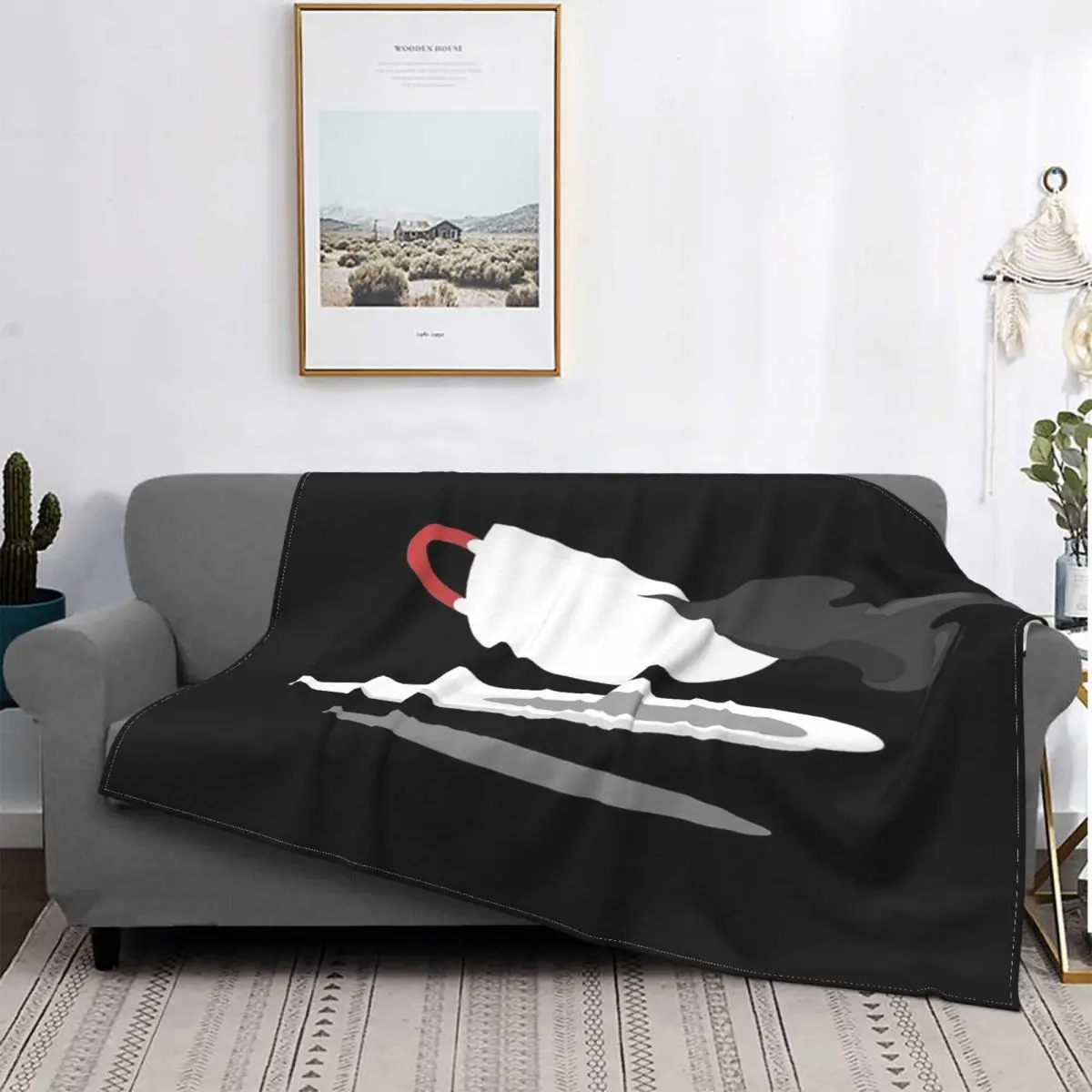 

Manta roja minimalista para cama, colcha a cuadros, sofá, manta de verano
