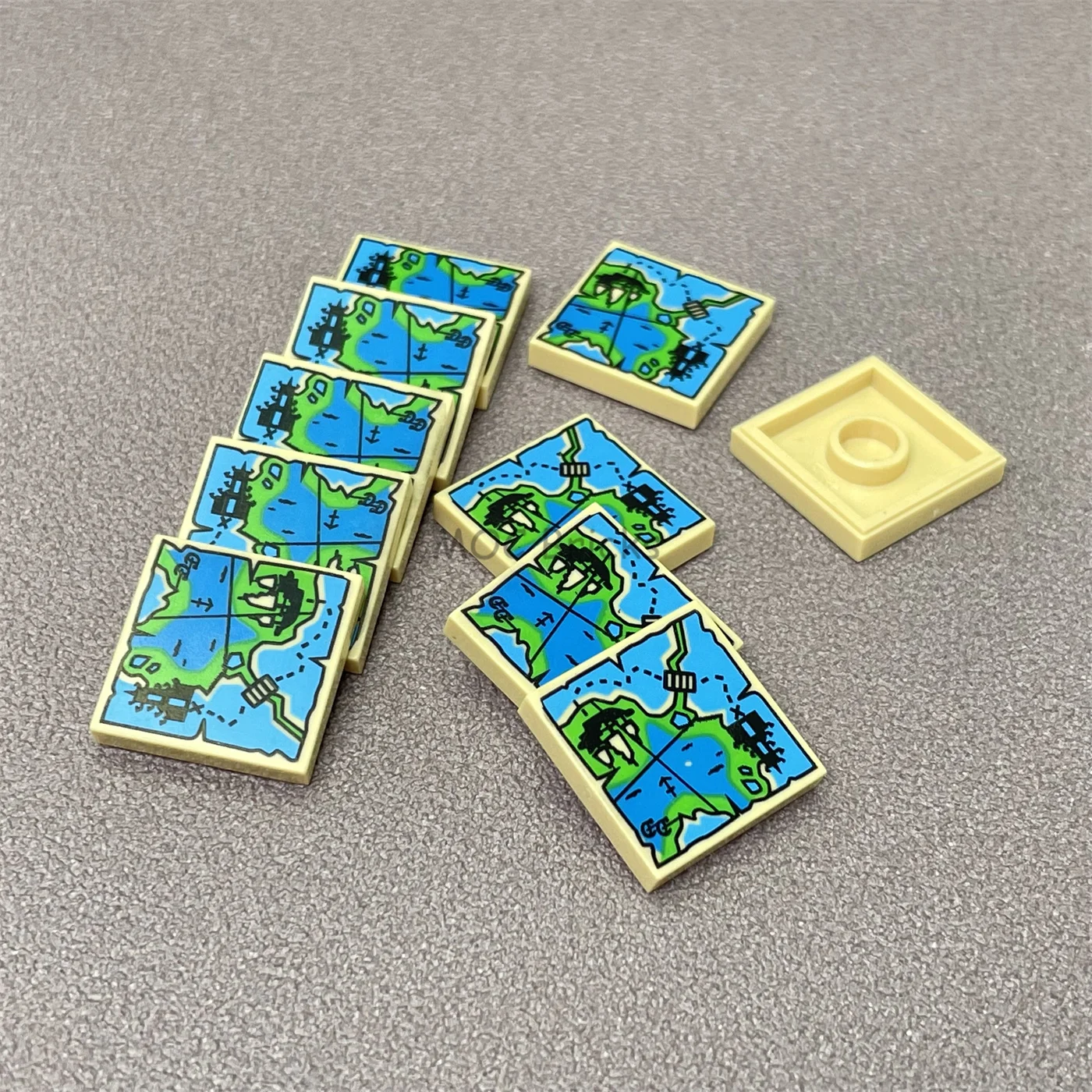 20 шт./лот MOC brick Карта сокровищ плитка 2X2 конструктор Discover The World совместимый с