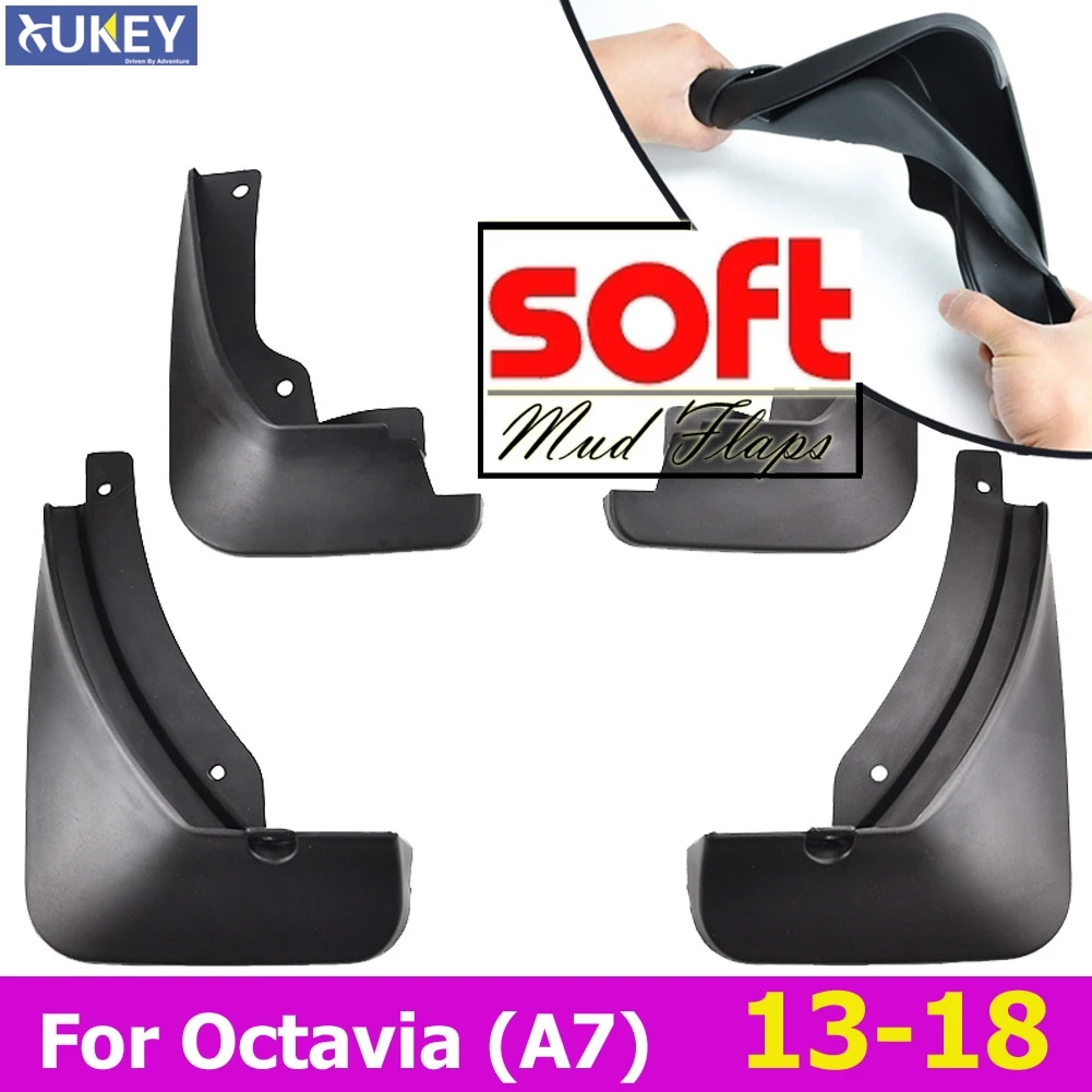 

Набор формованных автомобильных брызговиков для Skoda Octavia A7 5E 2013-2018, брызговики, брызговики, брызговики, переднее и заднее крыло, Стайлинг