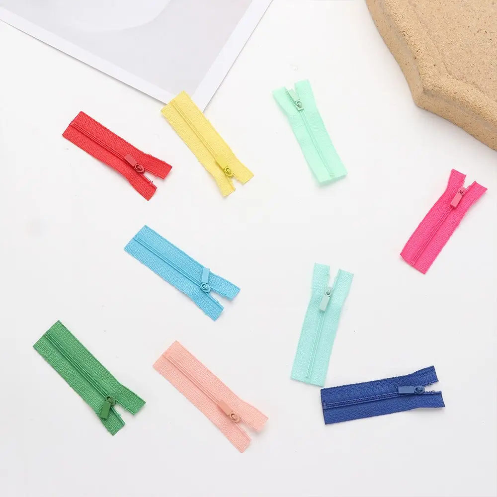 

Rectangle Head DIY Clothes Accessory Handmade Sewing Scrapbooking Doll Clothing Zippers Garment Applique Mini Zipper