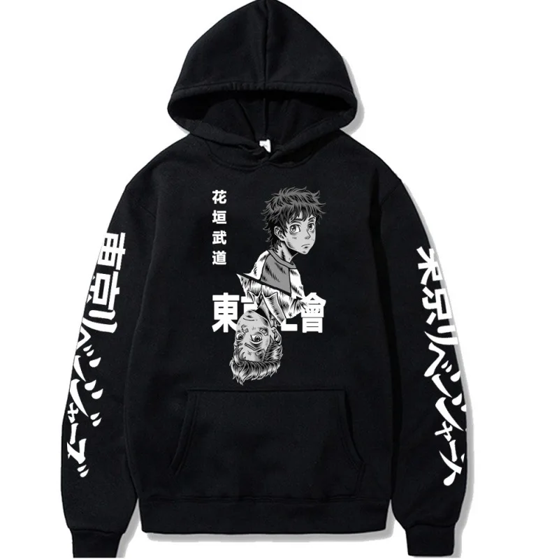 

Japanese Anime Tokyo Avengers Hoodie Men and Women Print Pullovers Harajuku Sweatshirts Long Sleeve Loose Streetwear Hoodie Tops