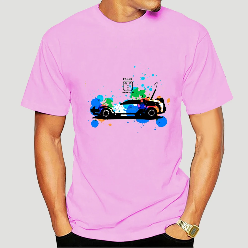 Anime Car Cute Printed Shirt Back To The Future DeLorean Time Traveling DMC-12 Funny Badass Tee Men's T Hanukkah-0143A |