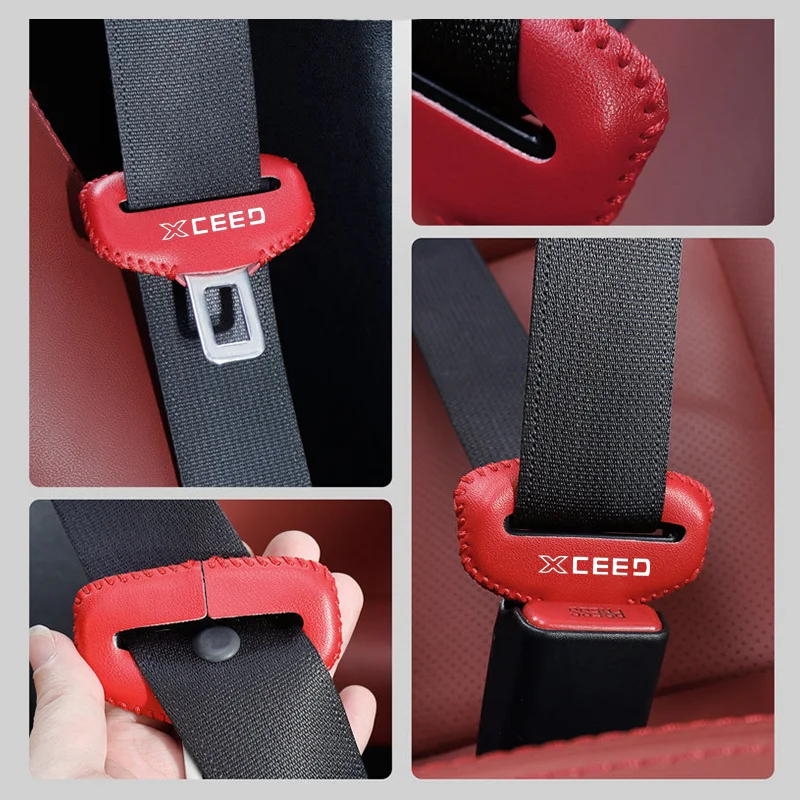 1 шт. чехол из искусственной кожи с пряжкой для автомобильного ремня безопасности