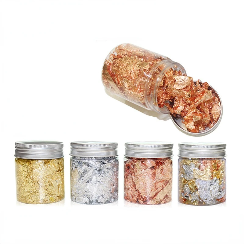 

1PCS Food Grade Genuine Gold Leaf Schabin Flakes 2g-3g 24K Gold Decorative Dishes Chef Art Cake Decorating Tools Wedding Party