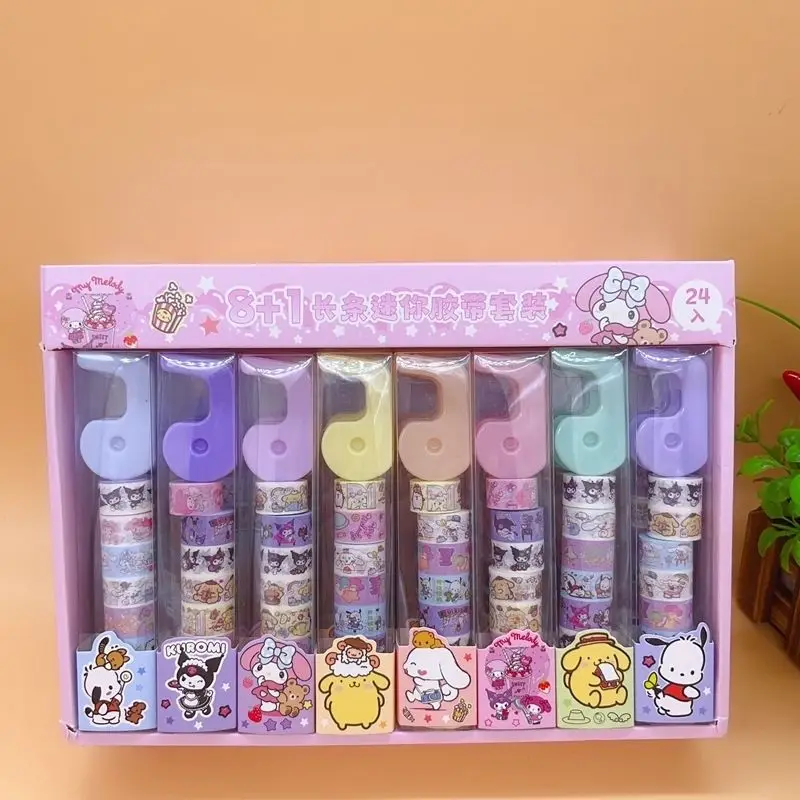 8 шт. Kawaii My Melody Cinnamoroll Kuromi Diy декоративная лента Васи аниме Sanrioed милая девушка