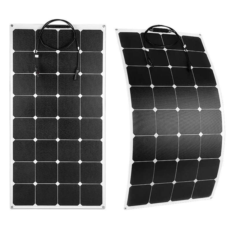 Высокоэффективные солнечные батареи Sunpower PV Panele ETFE 100 Вт 120 200 300 400 гибкие панели