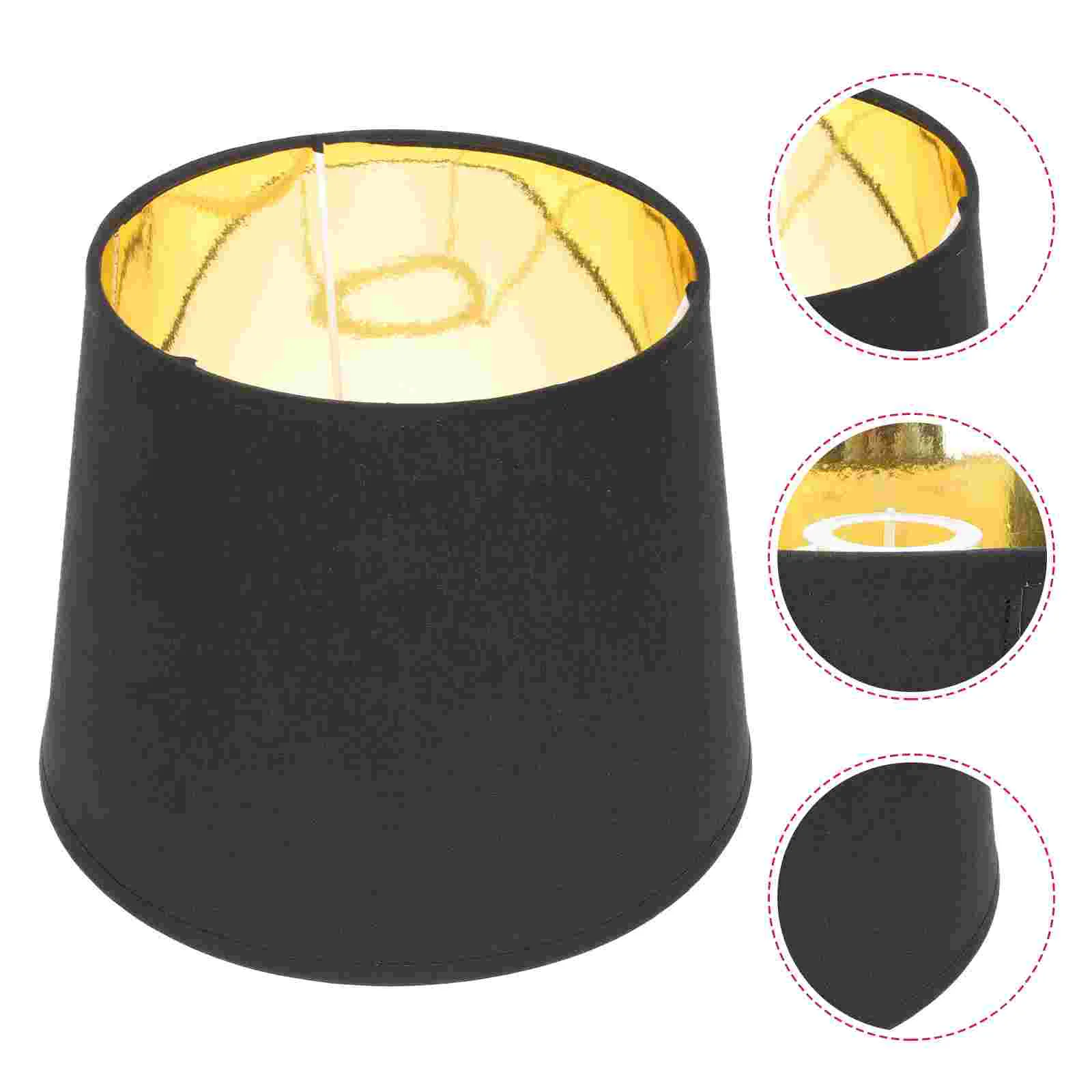 

Conical Shade Ceiling Light Cover Drum Lamp Little Black Lampshade Cloth Shades For floor