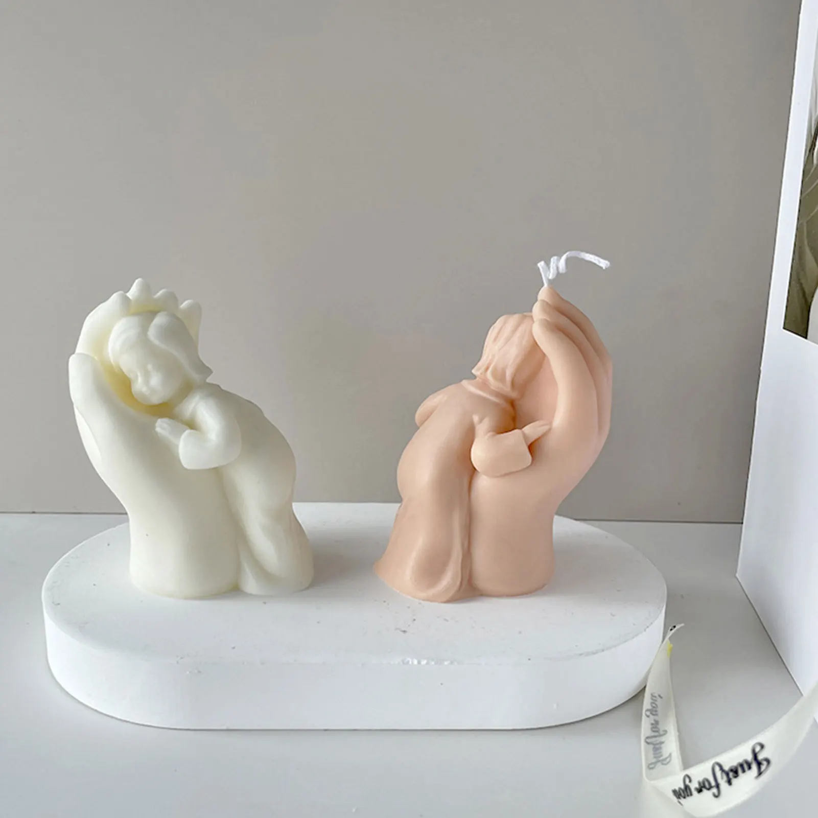 

3D Mother Touch Girl Shaped Chocolate Mold 3D Mother's Day Chocolate Candy Clay Molds Mother's Day Craft Decorating Baking Molds