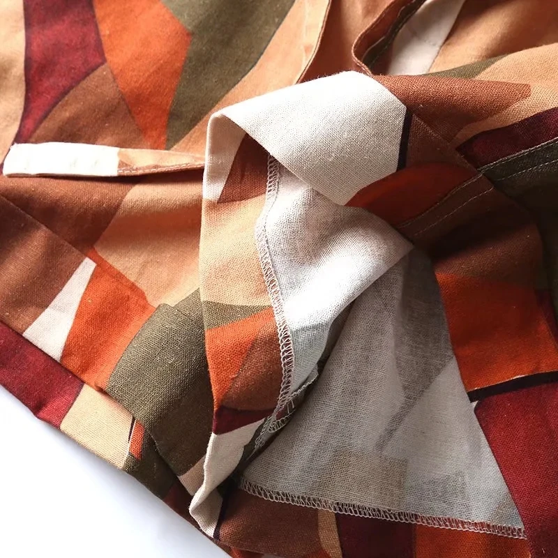 Elmsk 2023 Summer Indie Folk Camouflage Print Shorts Women Fashion Bermuda Harem Casual Shorts Women