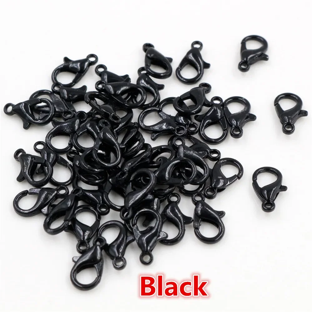9 Colors Plated Fashion Jewelry Findings,Alloy Lobster Clasp Hooks for Necklace&Bracelet Chain DIY