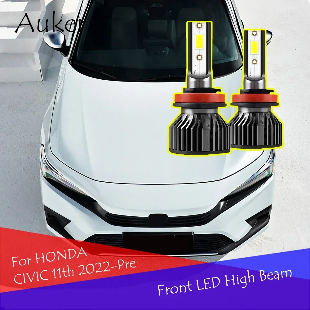 Led Lamp Double Copper Tube 6000K Lights Headlight Bulb For Honda CIVIC 11TH 2022-Pre led headlight