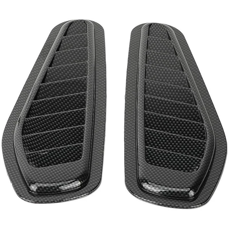 

Car Air Flow Intake Cover, Car Air Flow Intake Decorative Scoop Bonnet Vent Hood Cover Universal Carbon Fiber Style Auto Car
