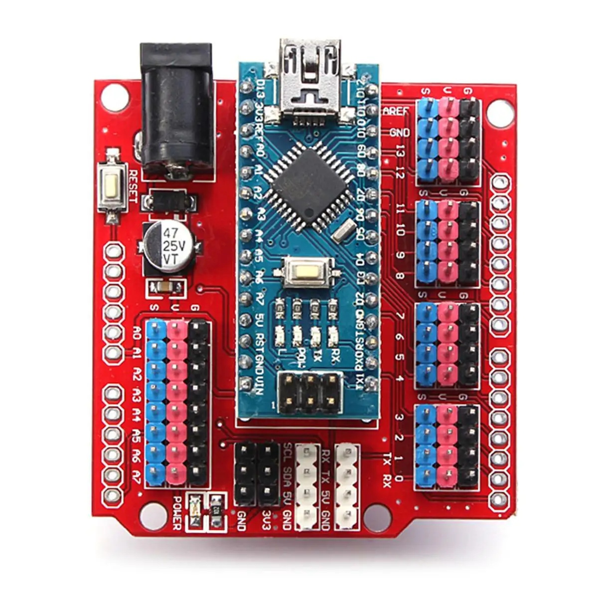 Nano shield. Arduino Nano Shield v3.0. Плата расширения ардуино нано. Ардуино нано атмега 328. Arduino Nano sensor Shield.