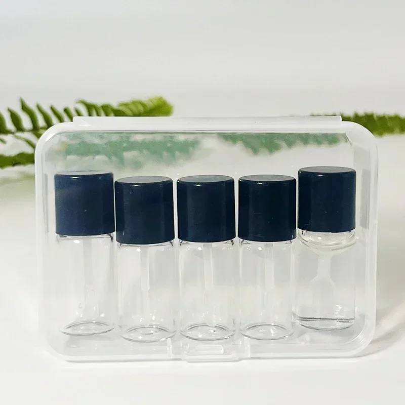 Мини-стеклянные бутылки с лопаточкой 4/5 шт