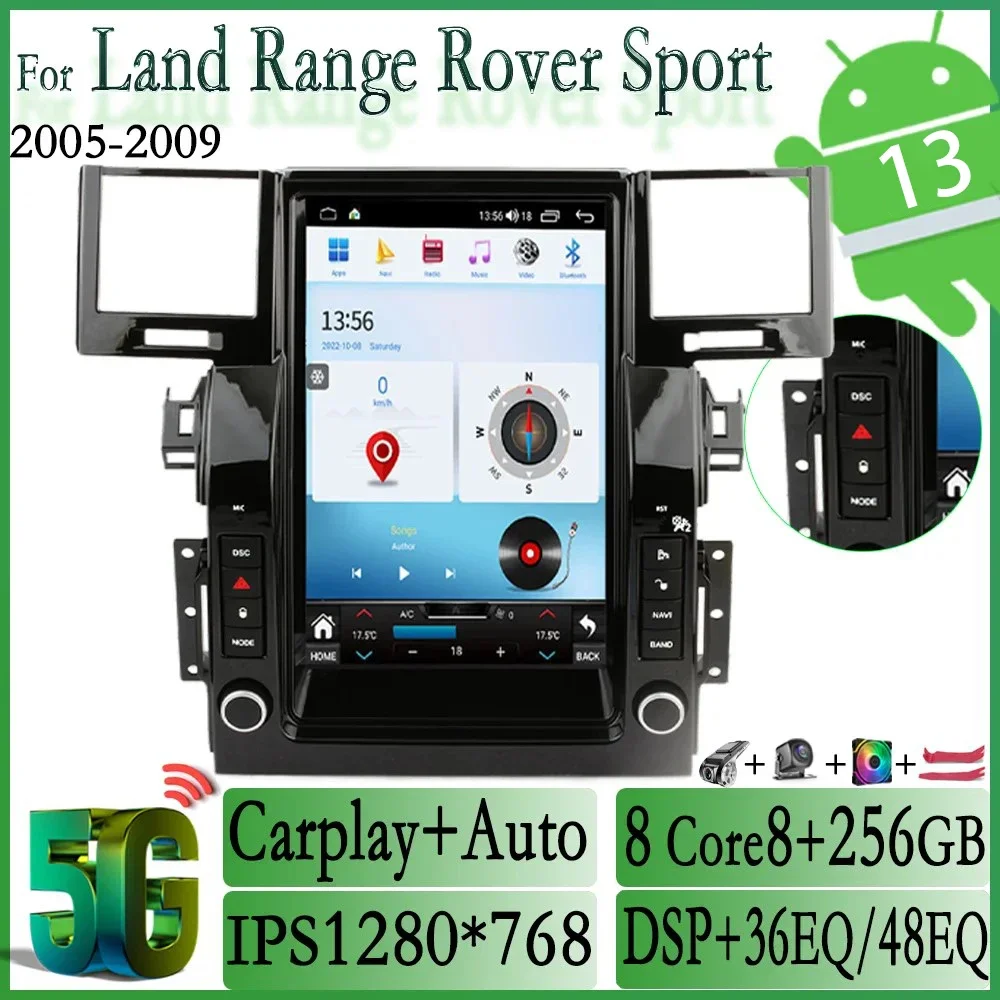 

PXTON Android 13.0 For Land Range Rover Sport 2005-2009 8+256G Multimedia Player Stereo GPS Navigation Radio Head Unit Carplay