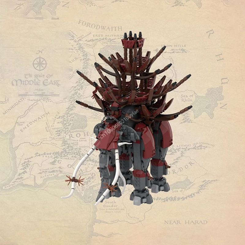 1331 шт. MOC фильм кольца Mumakil of Harad набор моделей строительные блоки DIY сборка кирпичи