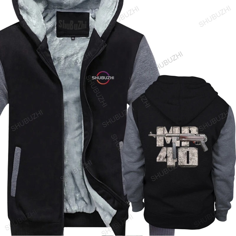 

new brand cotton man fleece hoody winter jacket Mp 40 Maschinen pistol warm pullover mans shubuzhi hooded sweatshirt fashion