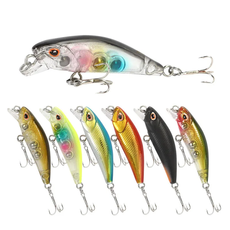 

1pc Mini Bass Bait 4.5cm 3.4g Hard Bait Minnow Fishing Lures Freshwater Professional Fishing Hook Bionic Bait Crank Bait