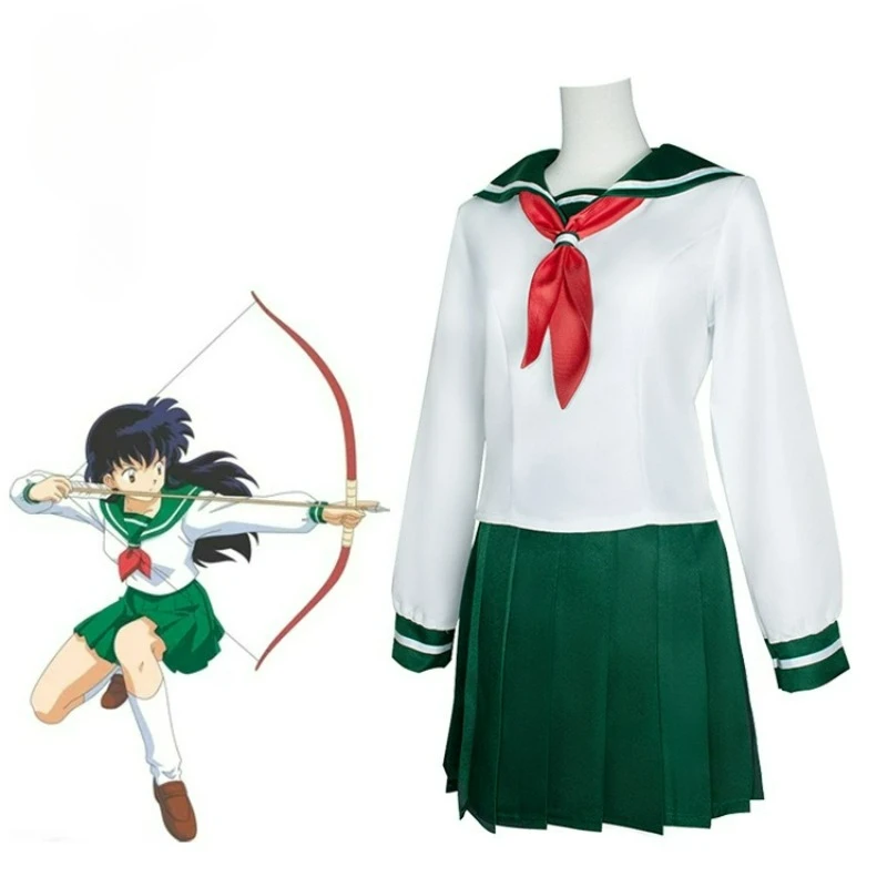 Higurashi Kagome Косплей Костюм Аниме Inuyasha Kagome Косплей Сейлор Школьная форма Студенческая юбка Хэллоуин Женщины Девушка Cos (art.: 3920d33bf15fe) - 3920d33bf15fe