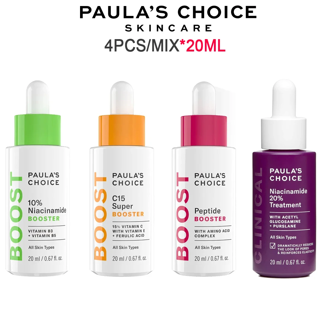 

4PCS Paula‘s Choice Skin Care BOOST 10% Or 20% Niacinamide Booster 20ml Peptide Booster With Amino Acid Complex C15 Super Serum