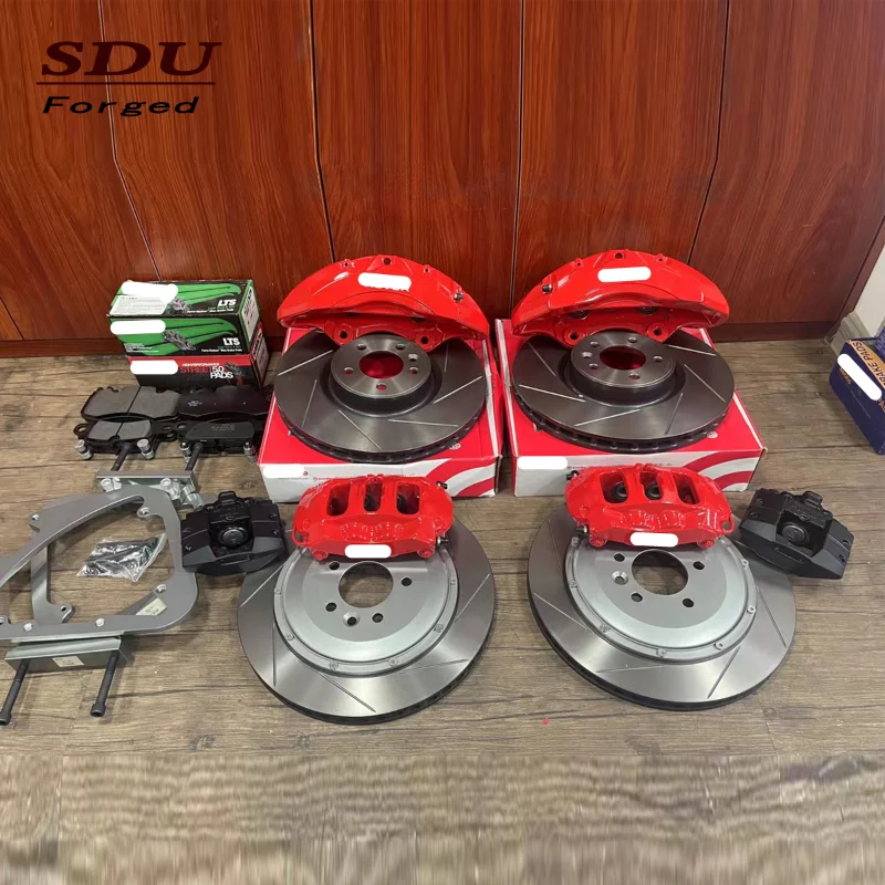 

2022 Car part brake system, auto brake calipers, disc brake electric car brakes kit in red gt6 and gt4 double brake
