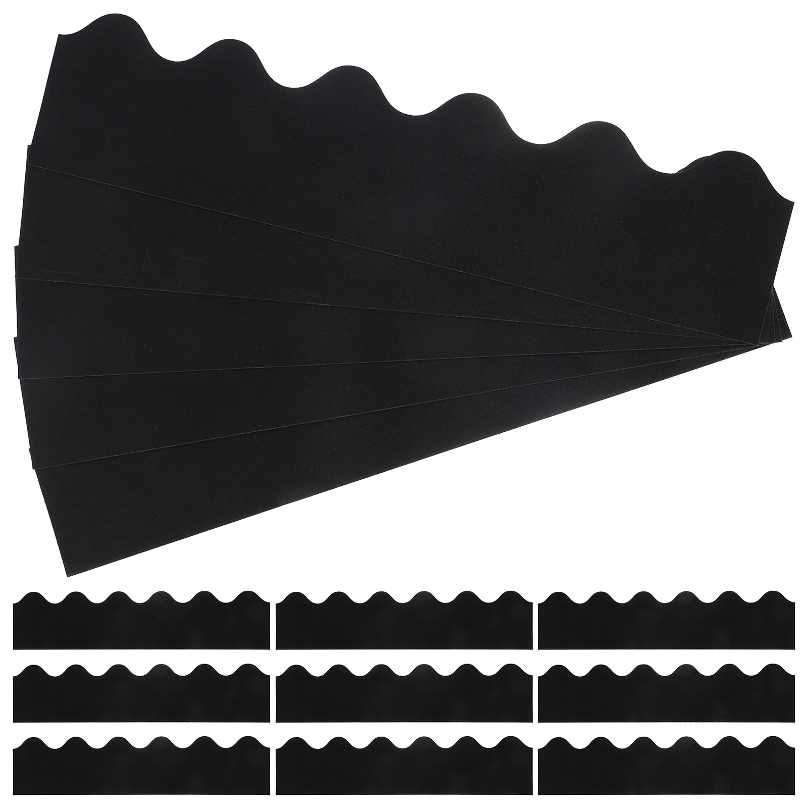 

30 Sheets Bulletin Board Black Border Practical Sticker Delicate Trim Decor Classroom Wall Paper